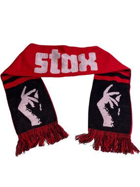 Vintage STAX Records Mod Graphic Scarf with Fringe– Rare Soul Music Memorabilia